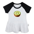 thumbnail image 1 of Fruit Kiwi Pattern Dresses For Baby, Newborn Babies Skirts, Infant Princess Dress, 0-24M Kids Graphic Clothes (Black Raglan Dresses, 18-24 Months), 1 of 4
