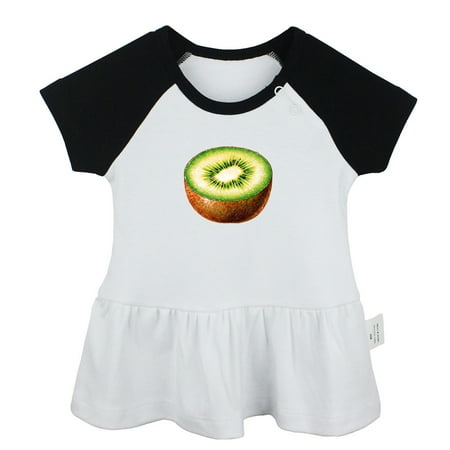 

Fruit Kiwi Pattern Dresses For Baby Newborn Babies Skirts Infant Princess Dress 0-24M Kids Graphic Clothes (Black Raglan Dresses 18-24 Months)