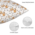 thumbnail image 3 of Yiaed Corgi with Hearts Print Pillow Covers Super Soft Decorative Square Throw Pillow Covers Case Cushion Covers for Sofa Couch Bedroom Car Decor（No pillow core）-20"x20", 3 of 7