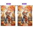 thumbnail image 2 of Happy Thanksgiving Yorkshire Terrier Give Thanks Fall Beanie Scarf Welcome House Flag 28x40in Double Sided Yorkie Dog Lover Gifts Outdoor Decor - 00020, 2 of 5
