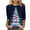 Dark Blue-1, variant on Gfyviroh Women's Tshirt Tops 3/4 Sleeve Pullover Crewneck Tops Casual Christmas Tree Printing Plus Size Loose Tops