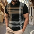 thumbnail image 2 of Chemises pour Hommes, Haut/chemise à Manches Courtes Imprimé Rayé d'Été pour Hommes, 2 of 6