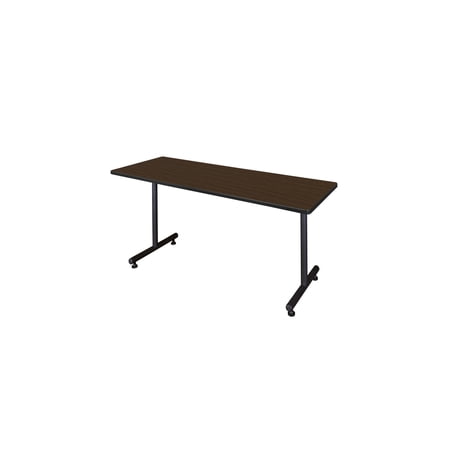 Regency Kobe 60 x 30 in. Steel T-Base Training Seminar Table- Neo Walnut