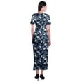 thumbnail image 3 of Moomaya Long Bodycon Maxi Dress For Womens Short&nbsp;Sleeve V neck Printed Jersey T-shirt Dress, 3 of 6
