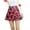 Red, variant on IROINNID Empire Waist Mini Skirts For Women A-line High Waist Culottes Pleated Skirt Print Skirt