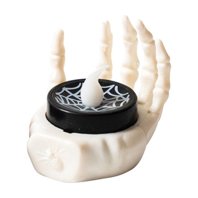 Halloween Night Light LED Electronic Ghost Festival Decoration Palm Bracelet Candle Light Layout Props Table Set