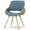 Denim Blue, variant on Simpli Home Malden Bentwood Dining Chair with Wood Back in Light Wood in Grey Woven Fabric
