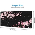 thumbnail image 2 of Pink Cherry Blossom Japanese Anime XL Gaming Mousepad 31.5x11.8in Black Extended Desk Pad Stitched Edges Rubber Keyboard Mat Perfect for Office Desktop, 2 of 6