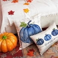 thumbnail image 4 of DFXSZ Fall Pillow Covers 16x16 inch Set of 4 Buffalo Plaid Fall Blue Pumpkin Throw Pillow Cover Autumn Thanksgiving Decoration for Home Couch Bed, 4 of 6