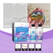 Crystal Clear Epoxy Resin Kit , No-Bubble, No-Yellowing, Self Leveling Resina Epoxica para Manualidades, Clear Resin Epoxy for Casting, Molds, Painting, Jewelry, Art Crafts