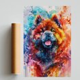 thumbnail image 2 of Chow Chow Dog Poster Wall Art for Bedroom Living Room Funny Graffiti Dog Picture Cool Dog Decor Wall Art, 2 of 6
