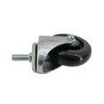 thumbnail image 4 of FixtureDisplays® 4 Inch 180 lbs Capacity Plastic Stem Wheel M12X30 Stem 360 Degree Rotation Swivel Furniture Caster Black Stem Wheel Non-locking Castor 180 lbs Load Capacity Each Stem Wheel 401200-1PK, 4 of 7