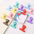 thumbnail image 3 of 8 Pcs Pinces pour Reliure Queue Ronde Conception de Sécurité Pinces Métalliques Force de Serrage Stable Pinces Couleur Fraîche Macaron Résistantes à la Rouille Fournitures de Bureau et d'École, 3 of 8