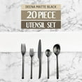 thumbnail image 2 of 20-Piece Utensil Set - Ultimate Cooking Convenience, Complete Your Kitchen (Deena Matte Black), 2 of 7