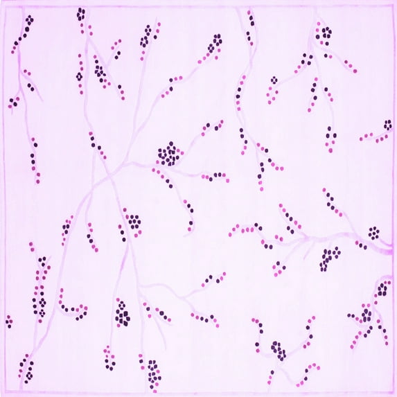 Ahgly Company Indoor Square Solid Purple Modern Area Rugs, 3' Square