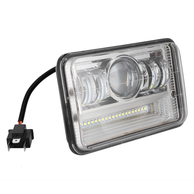 Foco de trabajo LED H4 cuadrado de 40 W, haz alto/bajo, 6000 K, universal, para todoterrenos, SUV, ATV y camiones.