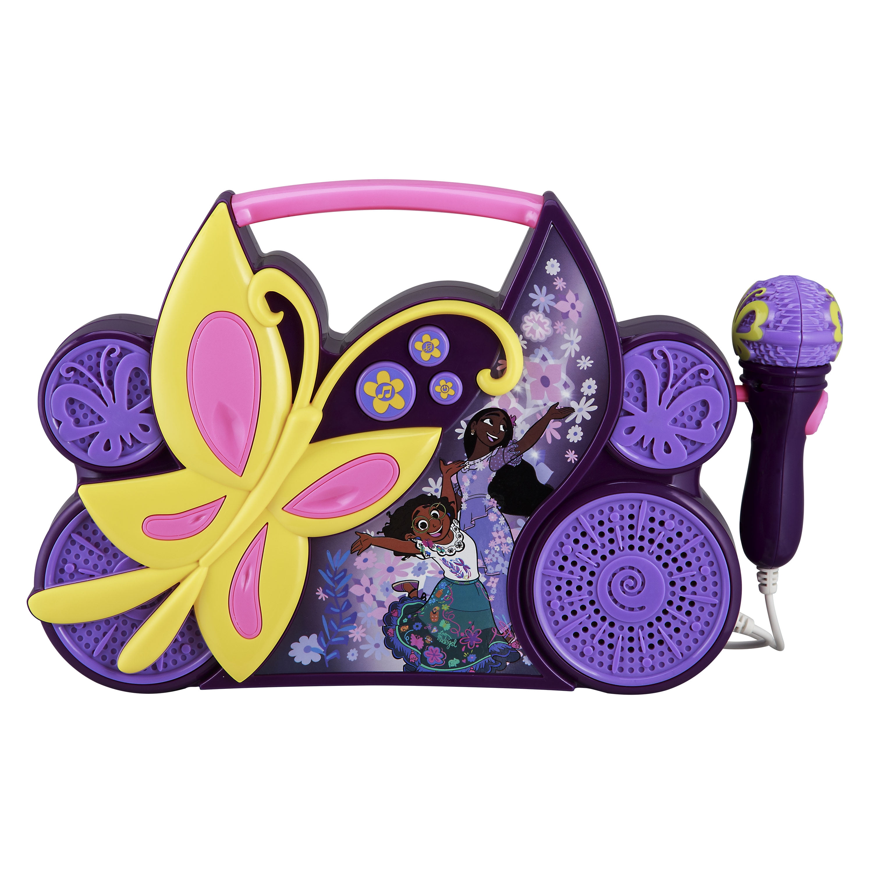 Disney Encanto Sing-Along Boombox with Real Working Microphone. Includes 2 Versions of the Hit Song "We Don't Talk About Bruno" (with and without lyrics)