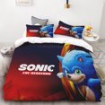thumbnail image 4 of Juego de edredón de 3 piezas con estampado digital 3D de Sonic, suave, textil para el hogar, 100 % poliéster, tamaño king, decoración para dormitorio, regalo para adolescentes, 4 of 5