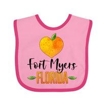 Inktastic Fort Myers Florida Orange in Heart Boys or Girls Baby Bib