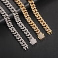 thumbnail image 2 of Solid Thick Big Hip Hop Iced Out Mens Cuban Link Chain, Width 12MM Cuban Chain Necklace for Men, Extra Shiny Miami Cuban Link Chain, 16-24 Inch - Gift Box Included, 2 of 7