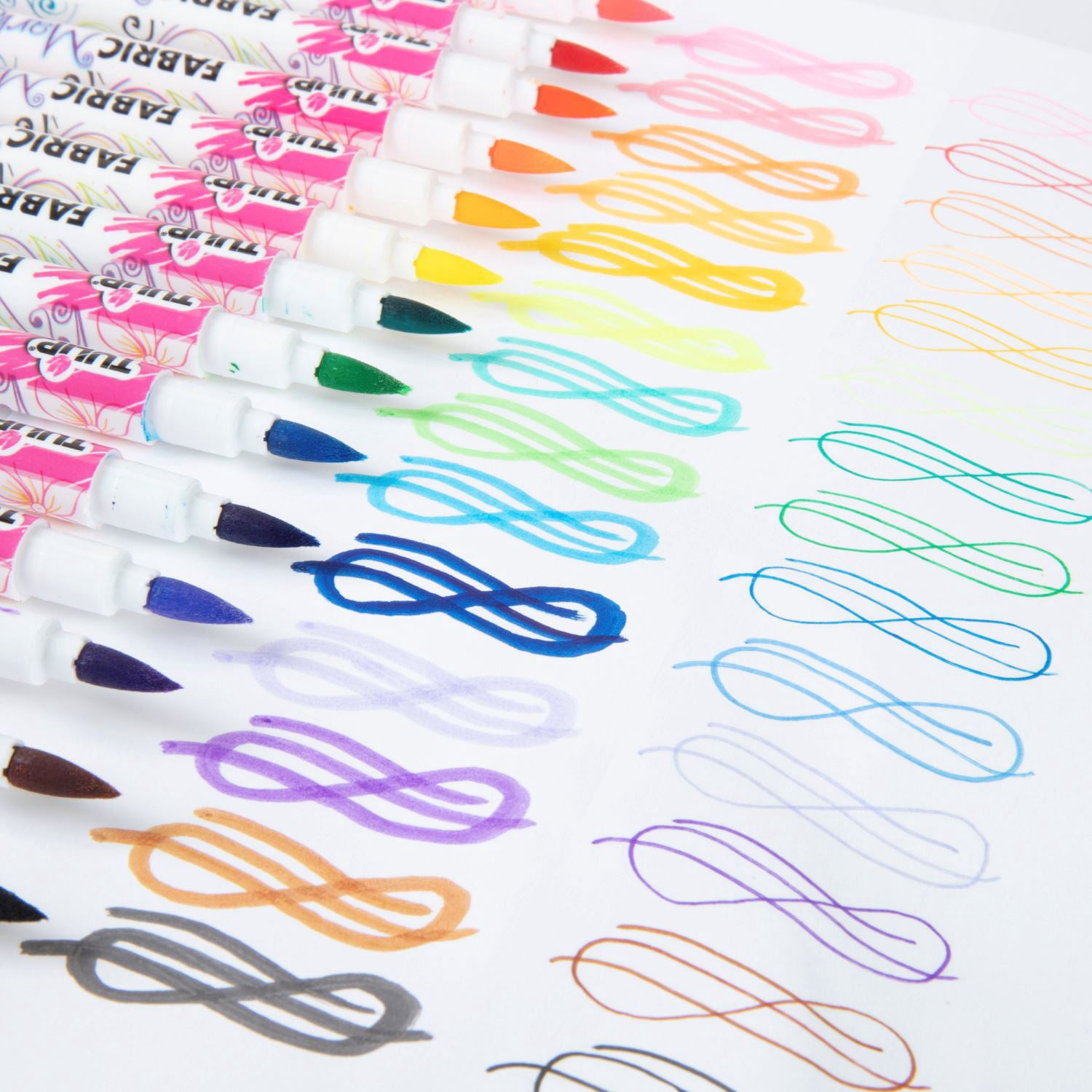 Tulip Dual-Tip Fabric Markers 14 Pack Rainbow