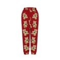 thumbnail image 3 of Women's Cute Bear Plush Pajama Pants Cozy Fuzzy Lounge Pants Soft Fluffy Fall Warm Pjs Bottoms Sleepwear, 3 of 5