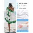 thumbnail image 6 of St. Patrick's Day Gnomes Clover Beach Towels Blanket Soft & Absorbent Quick Dry Microfiber Irish Green Buffalo Check Plaid Clover Pool Towels for Swimming ,Yoga, Sports, Gym, Camping,Large 30X60in, 6 of 7