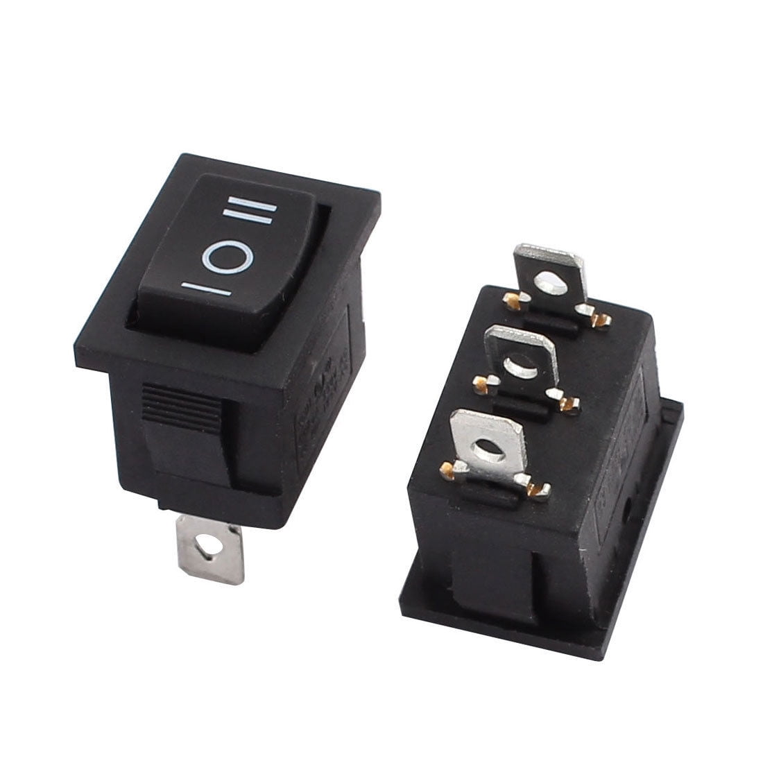 Momentary Miniature Rectangle Rocker Switch SPST 3A 250V On 5 x Off- 
