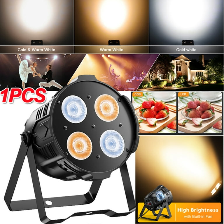 Stage Lights, 200W COB Par Light Positive Cool Warm White Flat