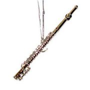 Realistic Silver FLUTE Musical Instrument Christmas Ornament - 4.5 Longby Broadway Gifts