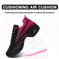 thumbnail image 3 of Womens Jazz Shoes Lace-up Sneakers Breathable Mesh Modern Dance Shoes Breathable Air Cushion Split-Sole Outdoor Dancing Shoes Platform Sneakers for Jazz Zumba Ballet Folk red 36, 3 of 6