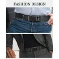 thumbnail image 5 of YOETEY Mens Belt Leather Belt, Ratchet Belt with Automatic Sliding Buckle for Casual, 1 3/8"(35mm), 5 of 8