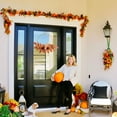thumbnail image 5 of JoyMoreHome Fall Hoop Wreath, Artificial Wreath Round Frame Garland, for Front Door Halloween Thanksgiving Party Decor, 5 of 6