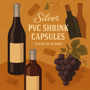 LD Carlson Silver PVC Shrink Capsules (Case Of 8,000)