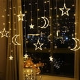 thumbnail image 3 of Home Window Lights, Star Moon Shape Colorful Romantic LED Curtain Light  for Bedroom, 3 of 8