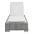 thumbnail image 6 of Modway Conway Sunbrella? Outdoor Patio Wicker Rattan Chaise Lounge in Light Gray White, 6 of 10