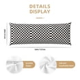 thumbnail image 3 of Lsque Black and White Checkerboard Body Pillow Case Cover,Ultra-Soft Microfiber Bed Pillow Cases 20x54 inches,Elegant Bedding,Breathable Durable Pillow Cover with Envelope Closure, 3 of 8