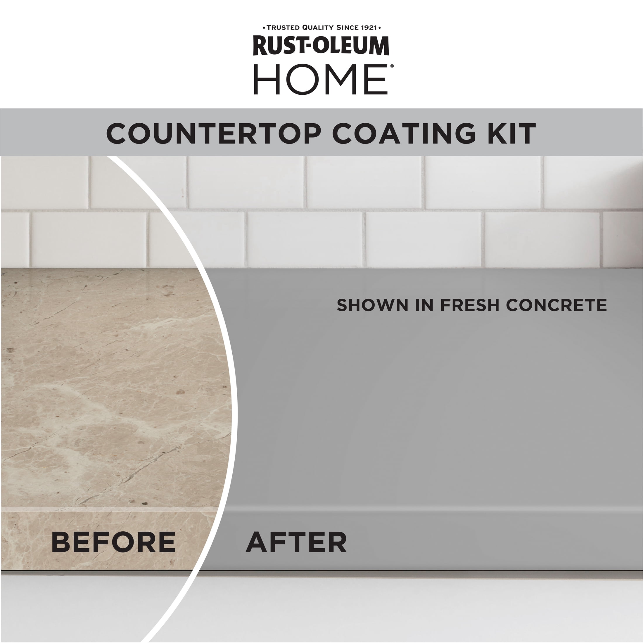 Fresh Concrete, Rust-Oleum HOME Countertop Satin Coating Kit-38496206T, Quart