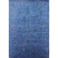 thumbnail image 1 of Ahgly Company Indoor Rectangle Mid-Century Modern Iceberg Blue Oriental Area Rugs, 2' x 4', 1 of 6
