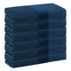 thumbnail image 1 of REGALWOVEN Toallas de Algodón a Rayas, Paquete de 6 Toallas de Cara, Toallas Absorbentes para Hotel, Spa Azul Marino 13' x 13', 1 of 1