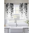 thumbnail image 5 of Black Gradient Sheer Curtains 45 Inch Length 2 Panels Set Window Treatments, Abstract Polka Dots Vintage Modern Art Rod Pocket Semi Curtains for Living Room/Bedroom/Kitchen Décor, 104"W x 45"L, 5 of 7