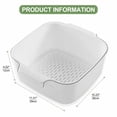 thumbnail image 4 of Loobuu 8.2 Quart Kitchen Fruit Washing Bowl Set, 2 in 1 Fruit Vegetable Strainers and Colanders , Large Plastic Double Layered Strainer Basket , BPA Free, 4 of 6