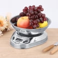 thumbnail image 2 of Báscula de cocina Digital electrónica portátil de 5 kg/1g báscula de pesaje de alimentos para cocinar de acero inoxidable con cuenco, 2 of 8