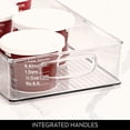 thumbnail image 5 of Plastic Kitchen Storage Organizer Binz with Handles for Pantry, Refrigerator, Freezer, and Storage Cabinet, 16" x 8" x 3", Clear, 5 of 5