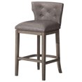 thumbnail image 2 of Maven Lane Tabouret de Bar Hugo, Chêne Récupéré avec Cuir Vegan Ronan Stone, Ensemble de 4, 2 of 7
