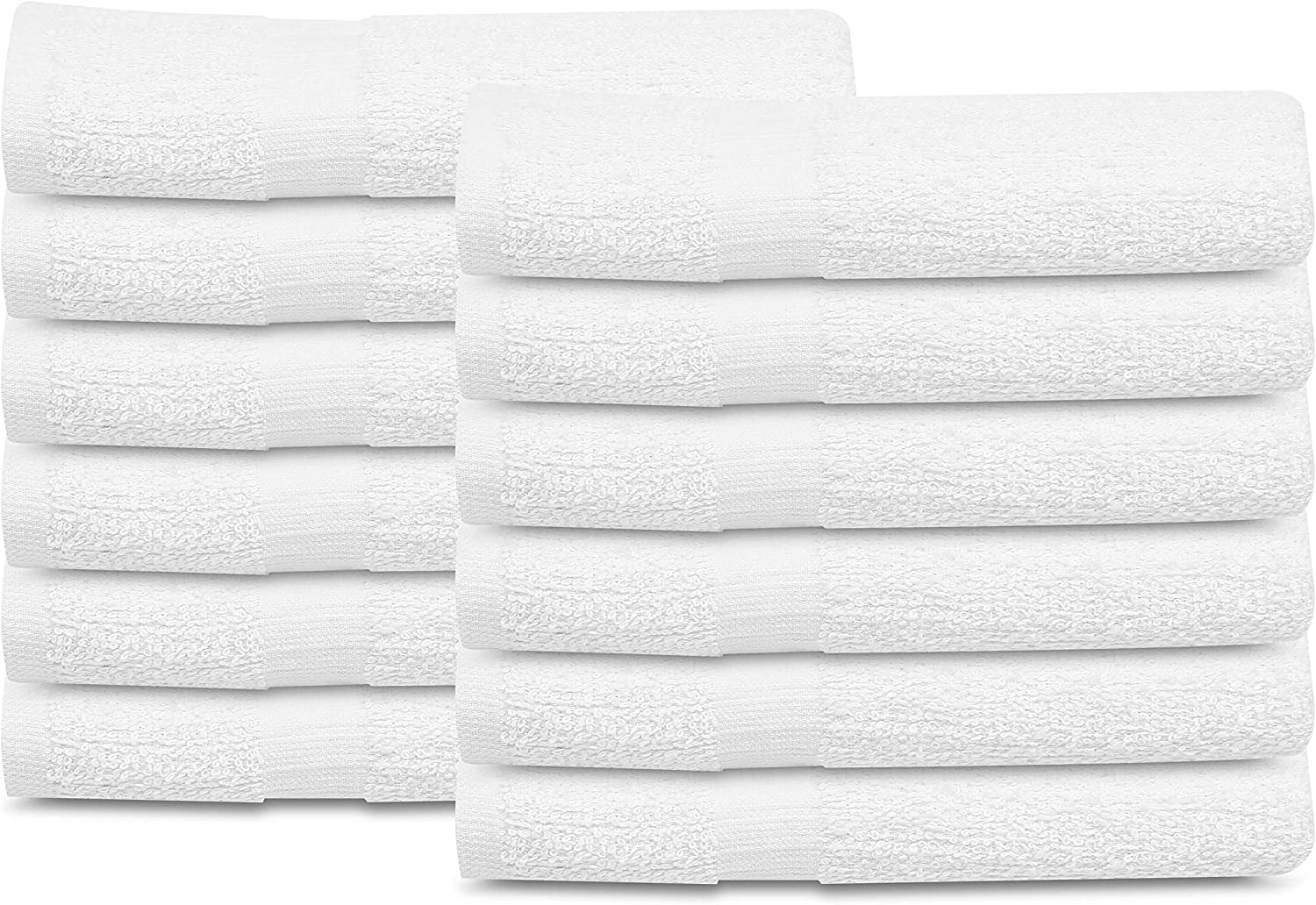 Gold Textiles 24 Pcs New White 20X40 Cotton Blend Economy Bath Towels