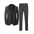 thumbnail image 3 of Beauty-Emily Men's Slim Fit Shawl Collar Tuxedo 4-Piece Suit Set, Includes Suit Jacket, Vest, Dress Pants & Necktie, Formal Outfit for Wedding, Prom, Business Banquet & Special Occasions, 3 of 5