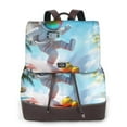 thumbnail image 1 of Easygdp Astronaut Tropical Dolphin Mochila de Cuero para Mujeres, Bolso de Hombro, Bolsos de Mano de Moda para Trabajo y Viajes, 1 of 4