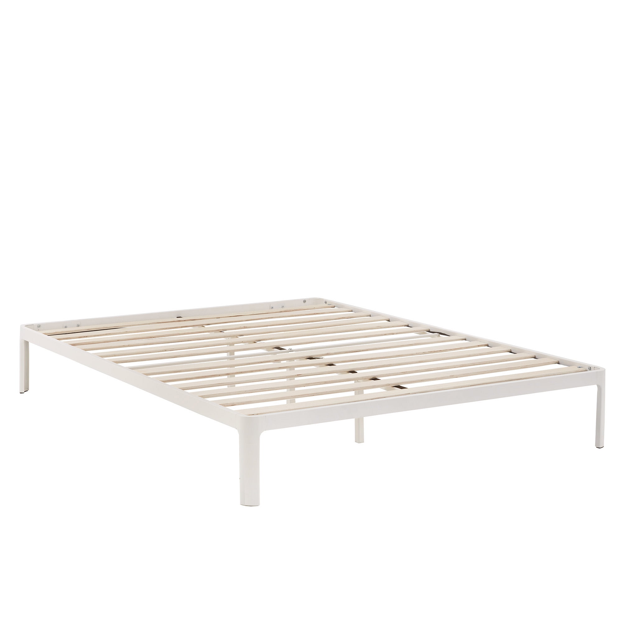 Weston Home Sveg Metal Platform Bed, Queen, White