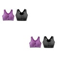 thumbnail image 4 of kurtrusly 2pieces Versatile Performance With Wide Application Sports Bra Seamless gray+purple S 2Set, 4 of 6